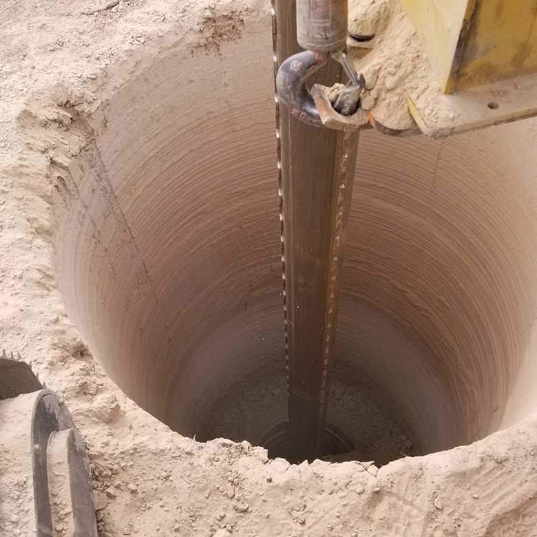 large diameter hole drilling for foundation rathole conductor hole