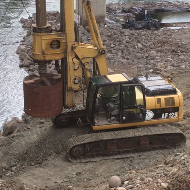foundation caisson pier shaft pile drilling for bridge